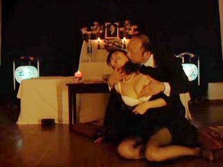 Sex on the Dead - A Nippon XXX porn revenge of a blackmailed widow's secret Tokyo sex haunt in front of her husband's coffin