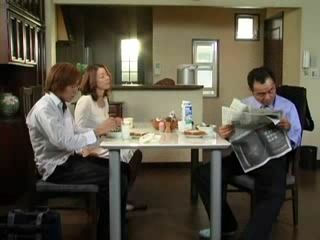 Fucking Mari Aoi's Son under the Table while Daddy reads the Newspaper ends with a Happy Ending