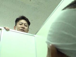 Horny bitch Hitomi Tanaka gets fucked in the ass by a dirty old man in public!