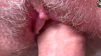 HAIRY Pussy Fuck and CUMSHOT. ULTRA CLOSE-UP!