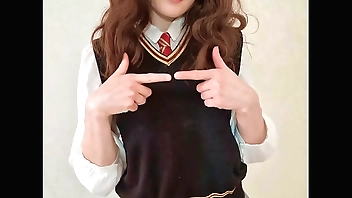 Hermione is a little shy, but her shyness won't stop her from being a naughty slut ready to fuck right now