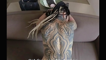 Italian tattooed girl pays the rent sucking cock and squirting