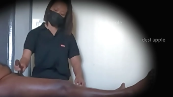 Happy ending asian girl massage viral video