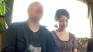 Japanese couple talk to Creampie Fuck the wife while husband have to watch