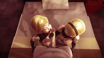 Fucked the twins from Nier: Automata l 3D hentai anime