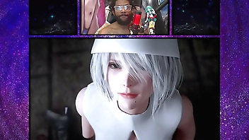 Tight Bald Pussy Nun 2B Gets Fucked And Splattered With Cum