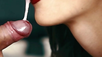 Amazing Close up Deeptroth Blowjob for Your Big Dick - Huge Cumshot in Mouth