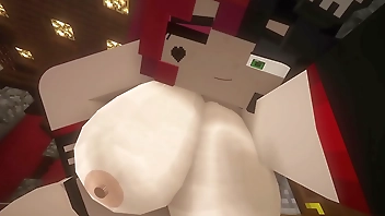 Steve fucks Ellie right in her house in minecraft, all poses