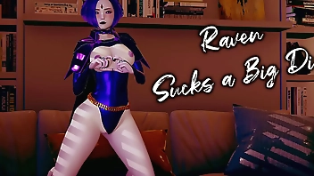Raven sucks a big dick l 3d uncensored hentai