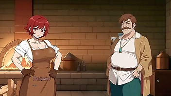 TOMBOY Love in Hot Forge [ Hentai Game ] Ep.5 risky doggystyle OUTDOOR FUCK in front of strangers !