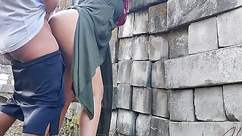 Horny Indonesian Wife Fucked Outdoors.