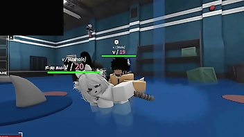 Using a bunny girl in the water to help me cum