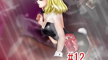 黑色史密斯-12 沙發上飢渴的兔女郎