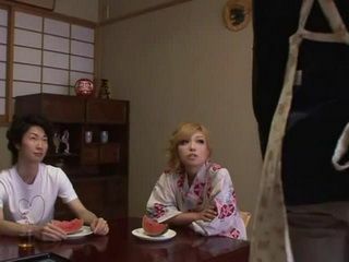 Japanese Fuck Toy goes wild with teen on first date in parents' room