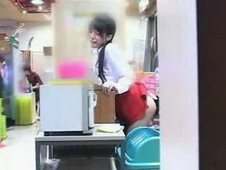 Asian Arcade Titillation Leads to Waitress Nippon Fuck Fest