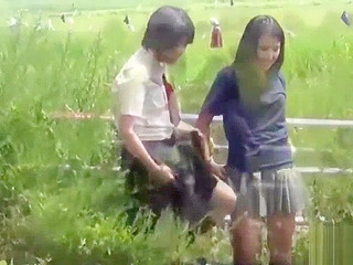 Jav Teens Take a Golden Shower on a Rural Field Adventure - Full HD Video