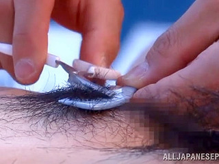 Japanese's hairy pussy can't get enough of the stimulation