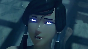 Tender girl really wants orgasms. Cartoon animation sex and cum