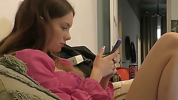 Skinny Petite Girlfriend comes for a Porn Casting No Panties and Braless like this to show her Pussy and spread her Legs