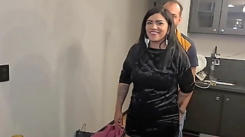 A game between friends turns into a beautiful couple exchange - The brunette with the hairy pussy and the redhead with the pink pussy