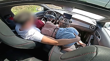 I pick up an unknown girl from a party and she gives me a blowjob until I finish cumming when I take out my penis in the car