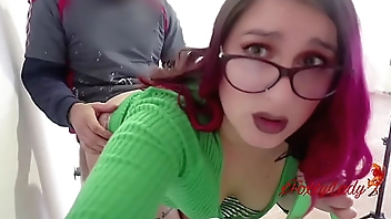 Unfaithful wife has bareback sex with the painter while her husband works