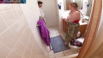 My stepson came inside me in the bathroom