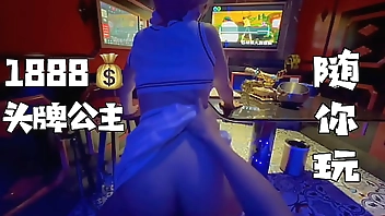 1888 called a top KTV princess and performed her unique skills in the box