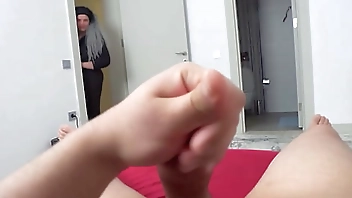 Hot Maid caught me jerking off in my bedroom. Risky Jerk off.