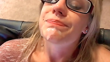 Stranger broke N my house  beat my pussy up sperm facial glasses