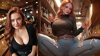 Sexy Barmaid Gets Her Pussy Pounded And Asks For A Cum Shot on Her Ass